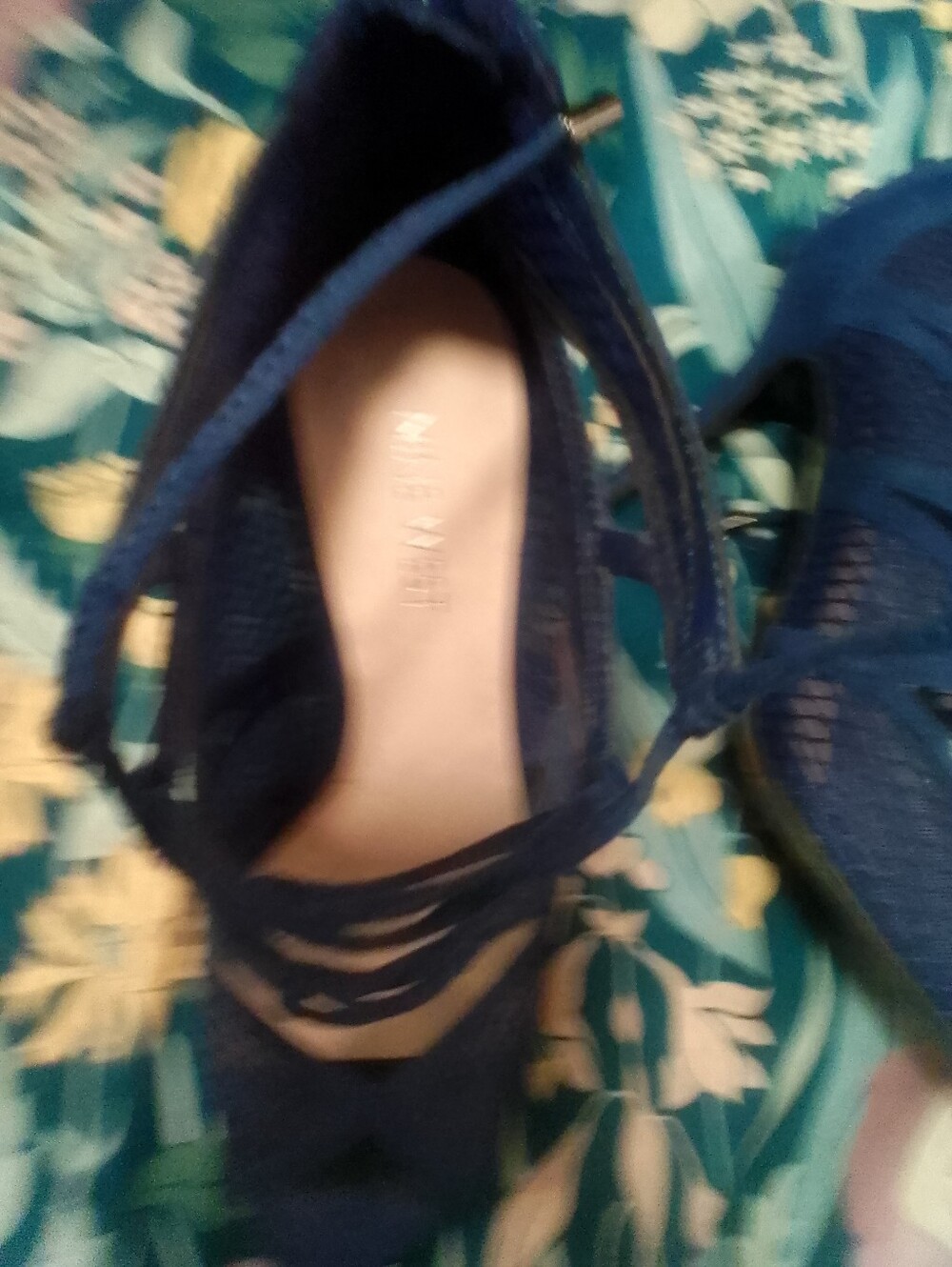 Nine West Navy Blue Strappy Heels